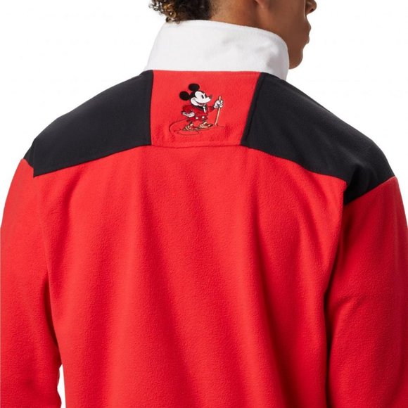 Disney Mickey Mouse x Columbia Intertrainer Fleece Hiking Jacket Red Black - Picture 14 of 15